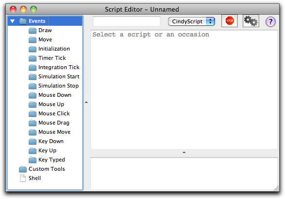 The script editor